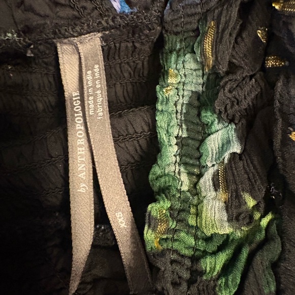 Anthropologie Black Dress with Blue Floral Print - Picture 6 of 6